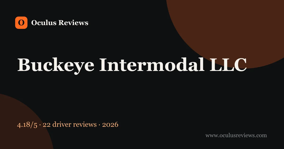 Is Buckeye Intermodal LLC a Good Company to Work For? 2026 Driver Reviews