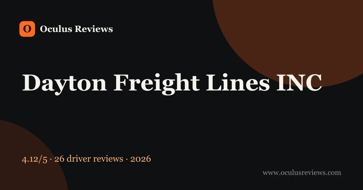 Is Dayton Freight Lines INC a Good Company to Work For? 2026 Driver Reviews