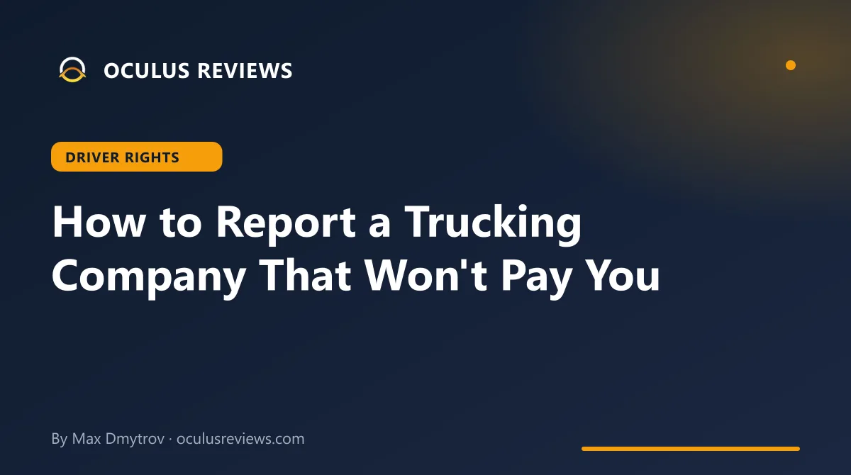 CDL driver reading a settlement statement at a truck stop table next to a phone and a certified-mail receipt