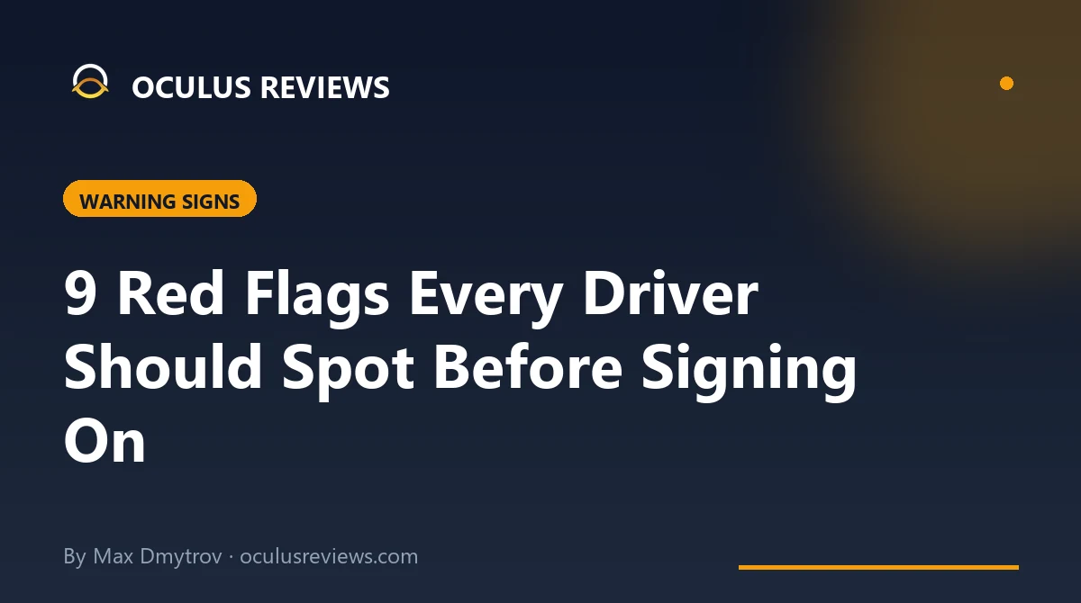 Trucking Company Red Flags Every Driver Should Know